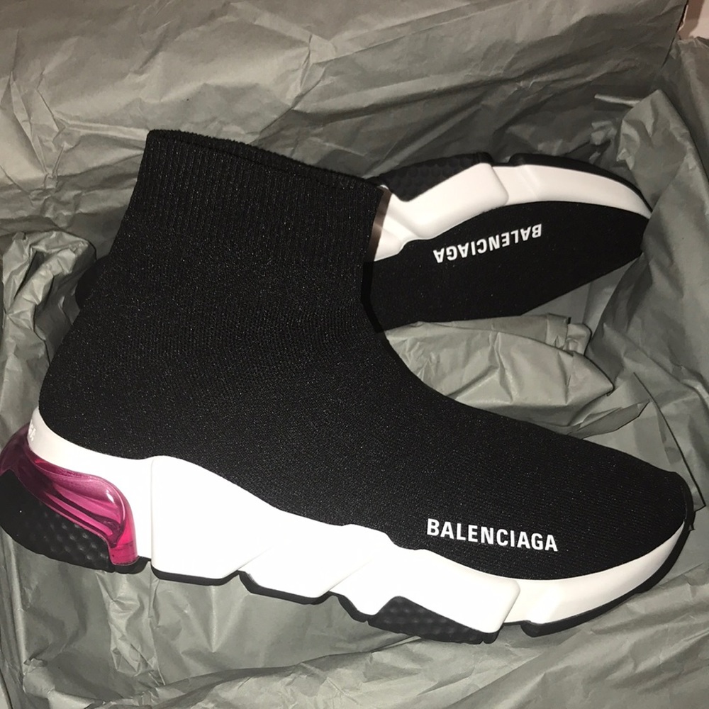 NWT Balenciaga speed sock sneakers in black and white